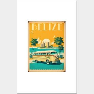 Belize Vintage Travel Art Poster Posters and Art